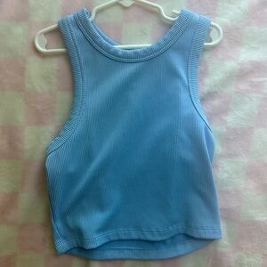 Light Blue Ribbed Tank